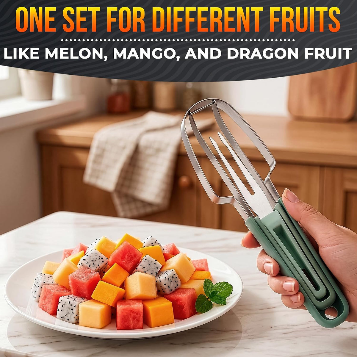 Apple Corer Tool, Stainless Steel Core Remover for Fruit, 7.3 Inches