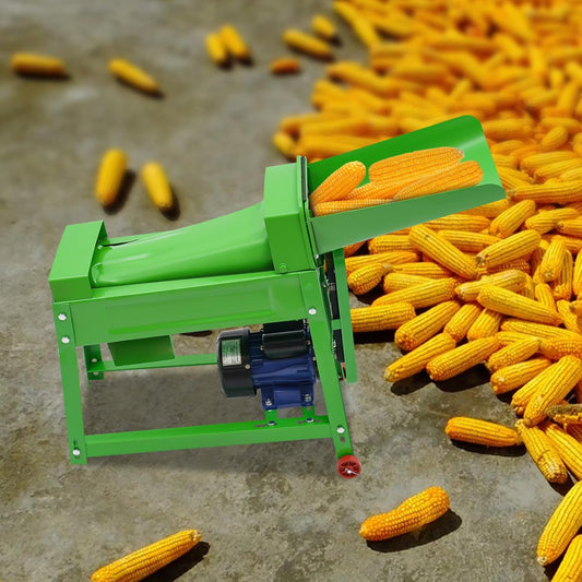 Electric Corn Sheller 4800W 110V Heavy Duty Corn Thresher Sheller, Quick Corn Cob Stripper Tool, Industrial Corn Shucker, Threshing Stripping Machine for Home, Ranche, and Farm(Green)
