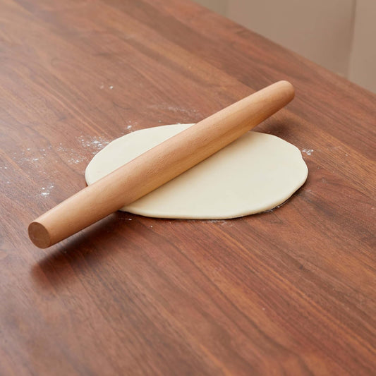 French Rolling Pin for Dough - 16" Classic Wood Rolling Pins for Baking, Dough Roller for Fondant Pizza Pie Crust Cookie Pastry Pasta, Kitchen Baking Supplies, Beech Wood