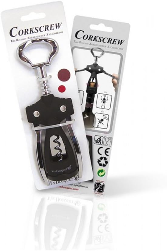 Vin Bouquet FID 016 Wings Corkscrew. Stainless Steel Wings corkcrew with Rubber Finishing