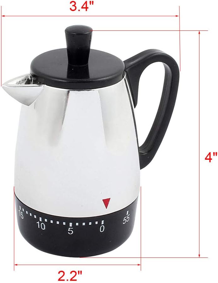 4x3.4x2.2 60 Mins Mechanical Kitchen Time Meter Coffee Pot Design