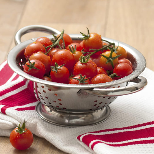 Colander Set Stainless Steel | Nesting Design | Mirror Polished | Oversized Handles | 1-4 Quart, Set of 3