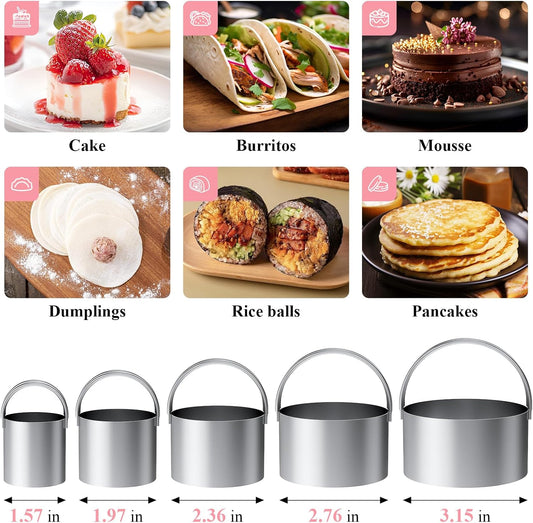 Biscuit Cutter Set, Dough Blender, Pastry Cutter, Biscuit Cutter, Dough Cutter,Pastry Cutter Set, Round Sifter,Baking Dough Tools for Cooking Cookies (3 Pcs/Set)