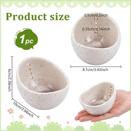 Resin Herb Stripper Bowl, Flower Vegetable Leaf Remover 4 Holes Kitchen Herbs Leaf Stripping Peeler Tool Easy To Clean And Use, 3.93x3.42x2.36inch