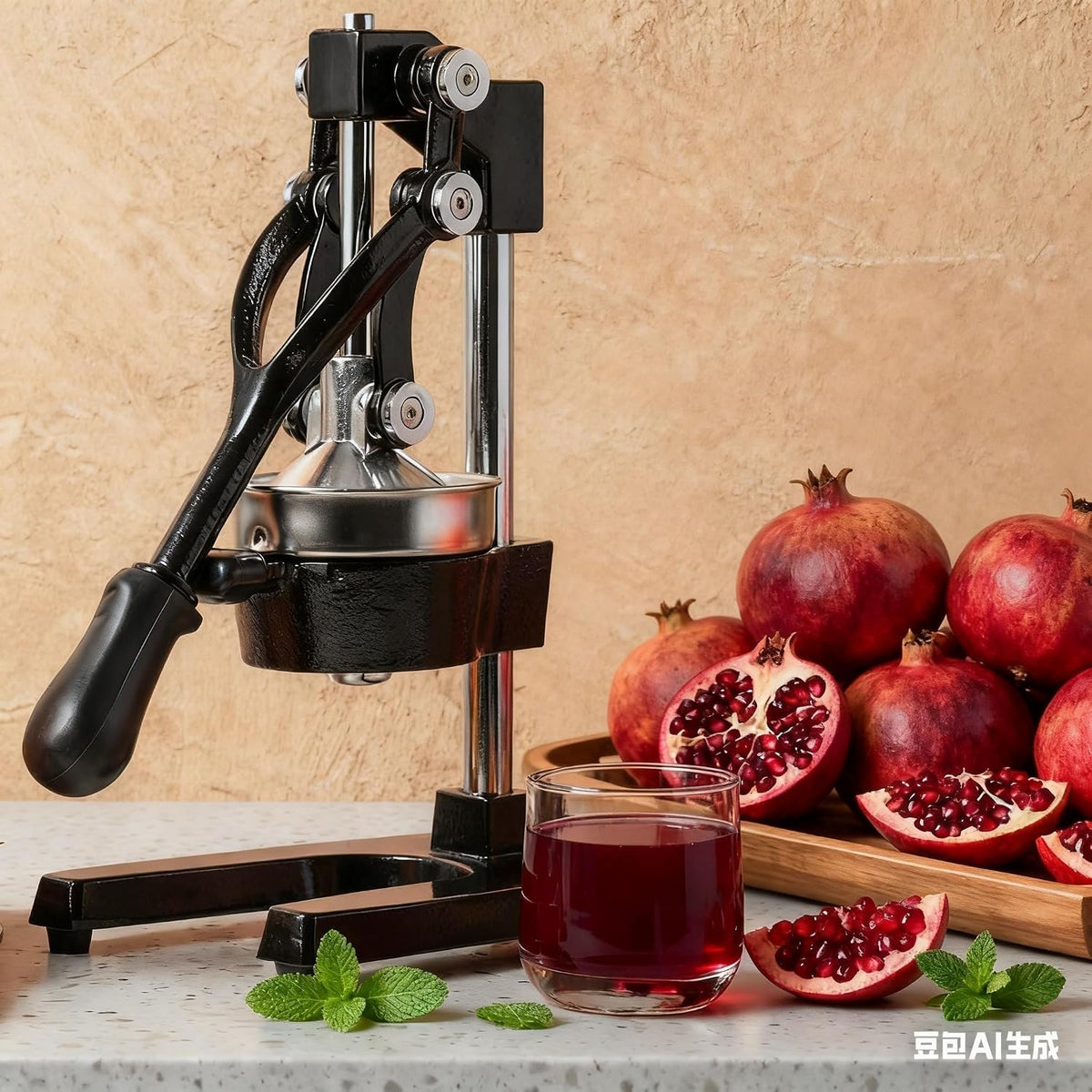 Cast Iron Juicer, Cast Iron Juicer Hand Press Heavy Duty for Squeeze Fresher Juice from Oranges, Lemons, Pomegranates, Effortless, Stable, Easy Clean for Home, Bar, Commercial Use