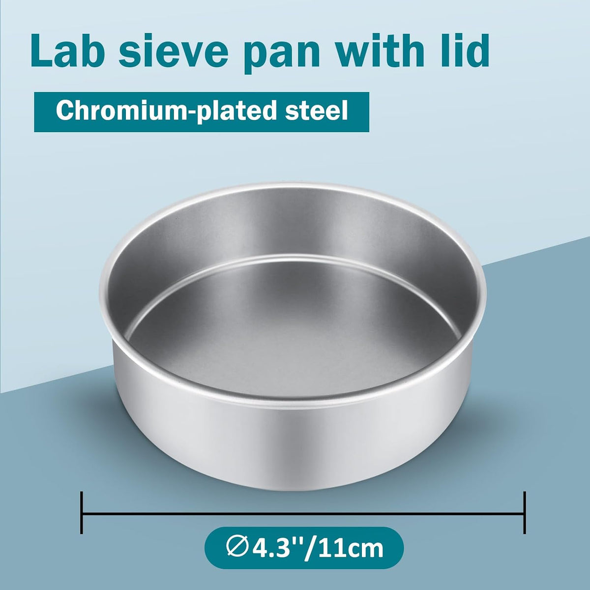 4" (10cm) 304 Stainless Steel Lab Sieve, 325 Mesh(0.045mm) Screen Sifter - Colors A
