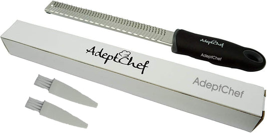 Citrus Lemon Zester & Cheese Grater - Parmesan Cheese, Lemon, Ginger, Garlic, Nutmeg, Vegetables, Fruits - Very sharp Stainless Steel Blade Protective Cover, Dishwasher Safe