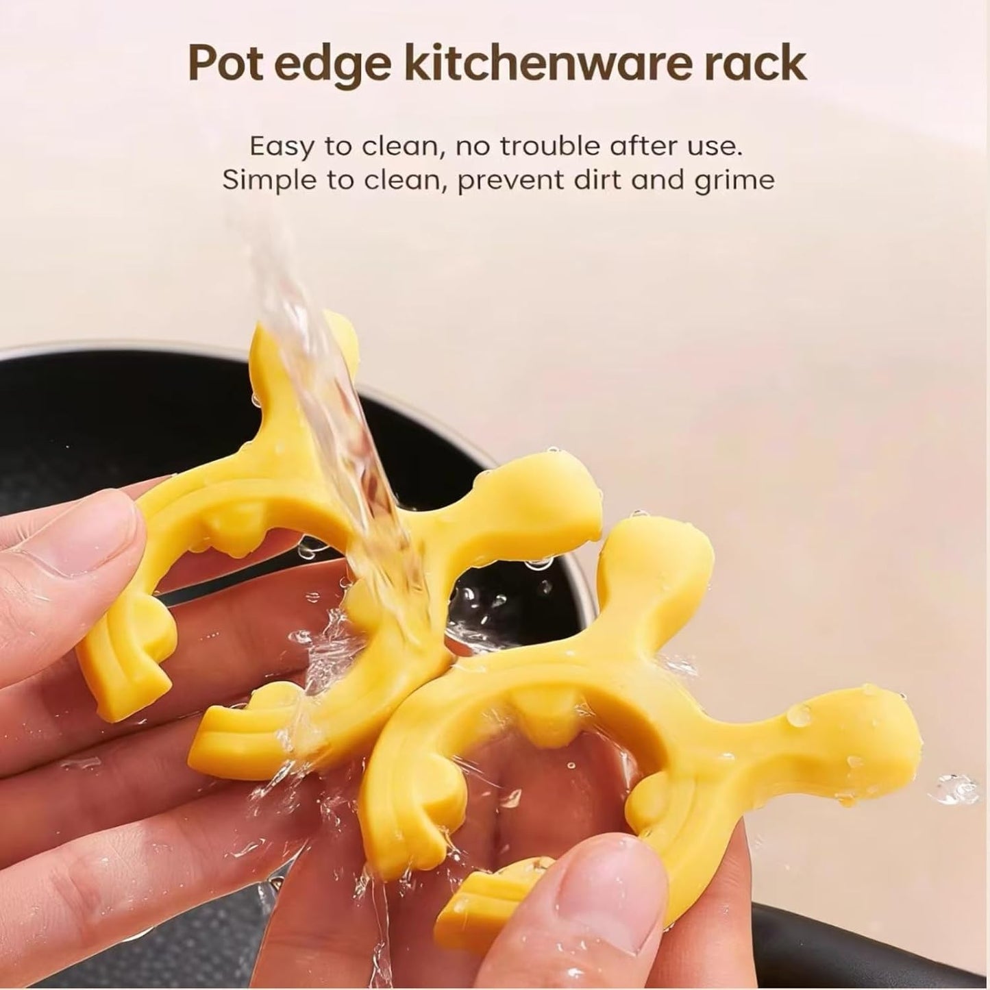 2Pack Silicone Utensil Holder & Lid and Spoon Rest - Heat Resistant Pot Holder, Universal Fit for Crab Spoon Holder & Silicone Spatula, Anti-Boil Over Kitchen Gadge