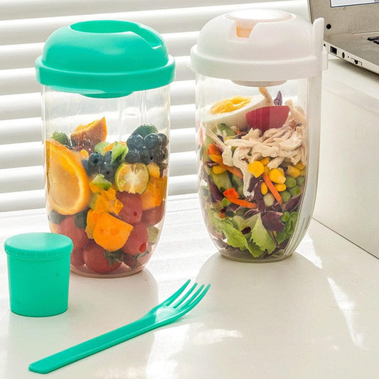 Fresh Salad Cup Salad Dressing Container to Go Salad Meal Shaker Salad Dressing Holder for Lunch Green, salad dressing shaker