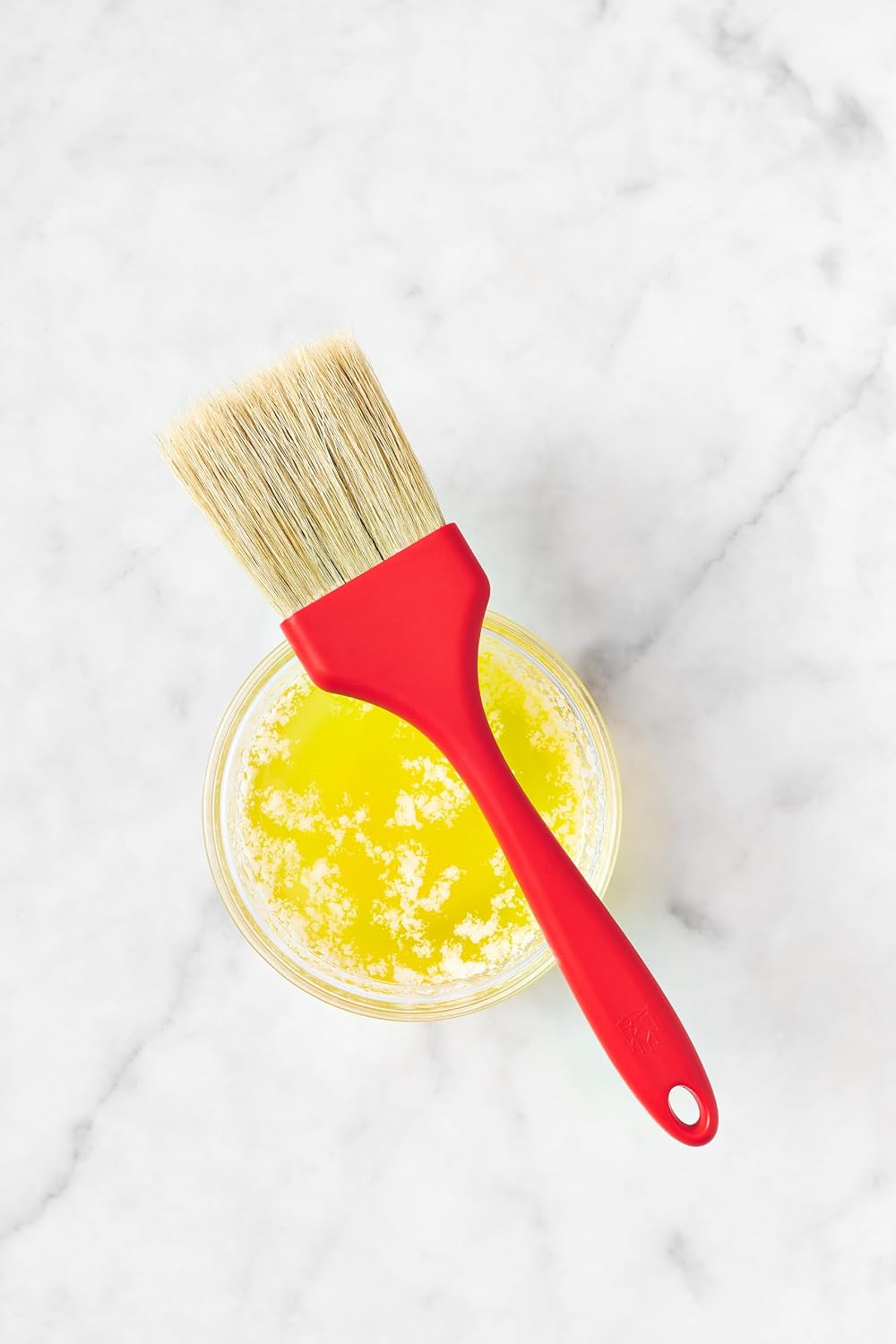 Baking Company Professional Pastry Brush, Natural Boar Bristles, 2-Inch, For Butter, Egg Wash, Glaze And Baking Prep