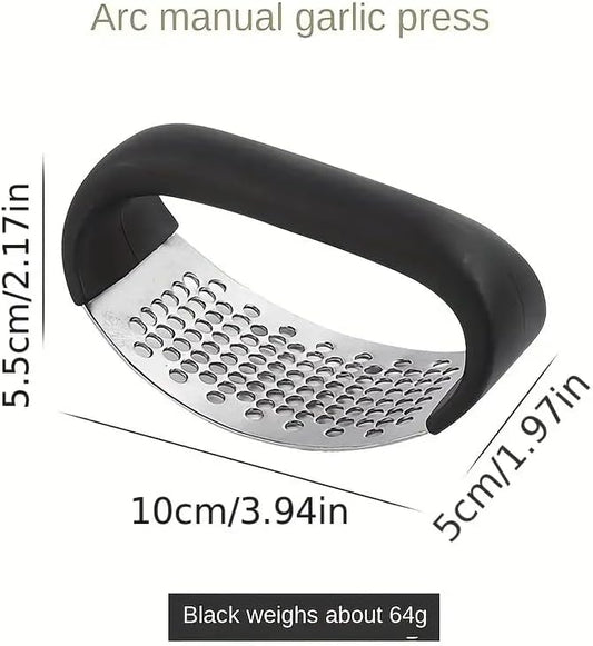 Garlic Press Rocker Stainless Steel – Upgraded Heavy Duty Garlic Crusher & Mincer, Ergonomic Non-Slip Handle, No-Peel Garlic Chopper, Easy Clean Dishwasher Safe Kitchen Tool