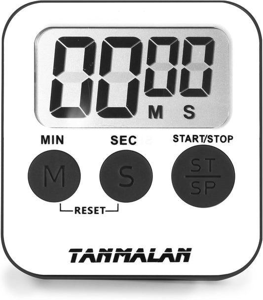 Kitchen Timer for Cooking Loud Alarm, Large Display, Auto Memory Loud Alarm, Large Display,Big Button,for Kids for Teacher Classroom Must Haves,Count Down-up,Easy to use (6.0-Grey)