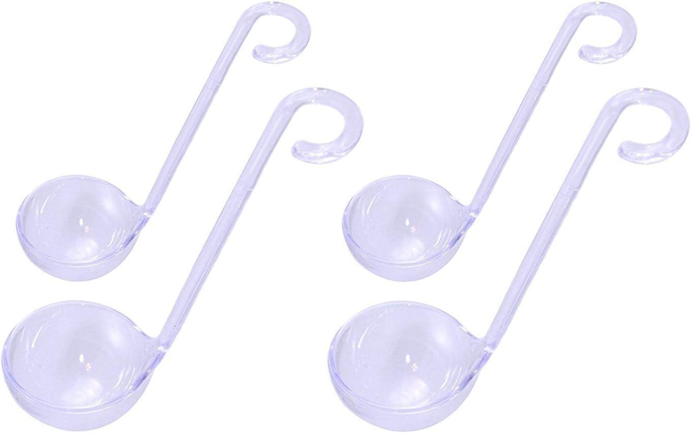 Plastic Mini Ladles in 2 Sizes, Set of 4, Clear
