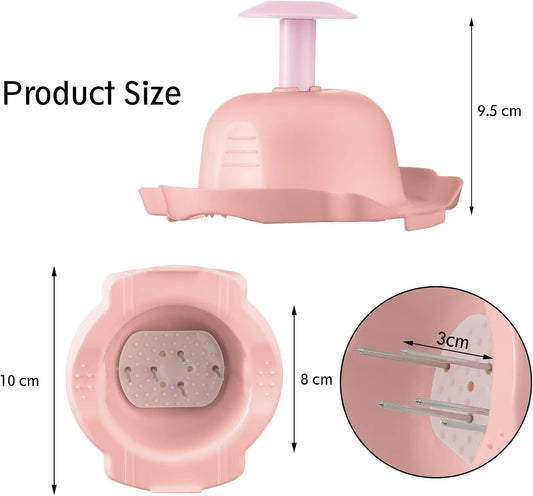 2 Pcs Pink Mandoline Slicer Finger Guard, Dishwasher Safe for Slicing & Grating, Cut Resistant Hand Guard for Mandolin Slicer, Box Grater, Peeler, V-slicer - Fits Vegetable, Fruit, Hard Cheese