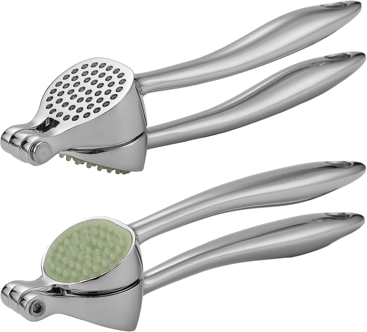 Garlic Press, Premium Zinc Alloy Garlic Crusher, Easy to Clean Professional Garlic Mincer with Built-in Cleaner, Sturdy Ginger Press for Nuts & Seeds, Dishwasher Safe