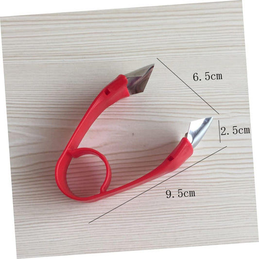 Stainless Steel Strawberry Huller and Core Remover Tool Easy to Use Kitchen Gadget for Removing Stems from Strawberries Tomatoes and Cherries Bright Red Design
