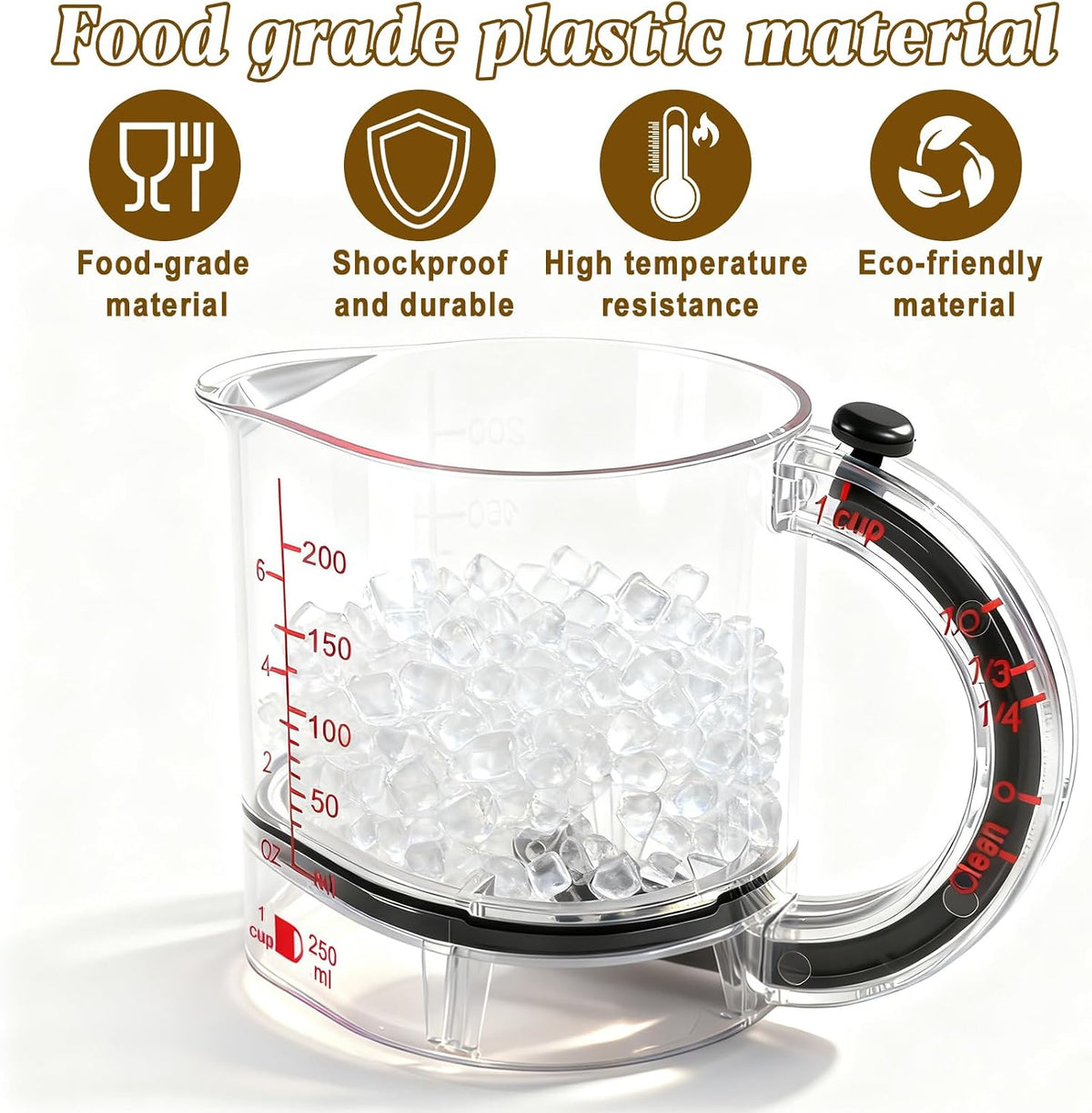 4-in-1 Adjustable Measuring Cup for Liquid & Dry