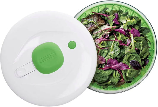 Large Salad Spinner with Lid, 6.6 Qt Capacity Pump Activated. Manual Vegetable Dryer with Double-Lock Handle, Quick and Easy Multi-Use Lettuce Spinner, Vegetable Dryer, Fruit Washer