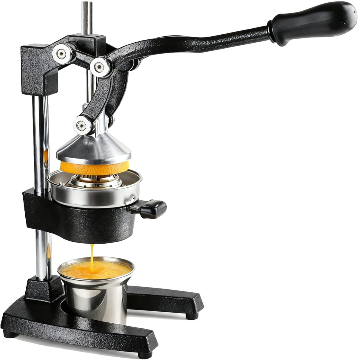 Kitchen Cast Iron Juicer - Easy-to-Clean Heavy-Duty Manual Juicer, Professional Citrus Juicer - Stainless Steel Lemon Squeezer - Manual Citrus Press & Orange Squeezer - Orange Juicer (Red)