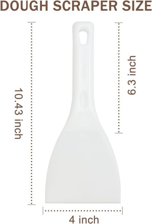 LRui Kitchen Professional Pizza Dough Scraper dough spatula,plastic flexible strip handle dough scraper.