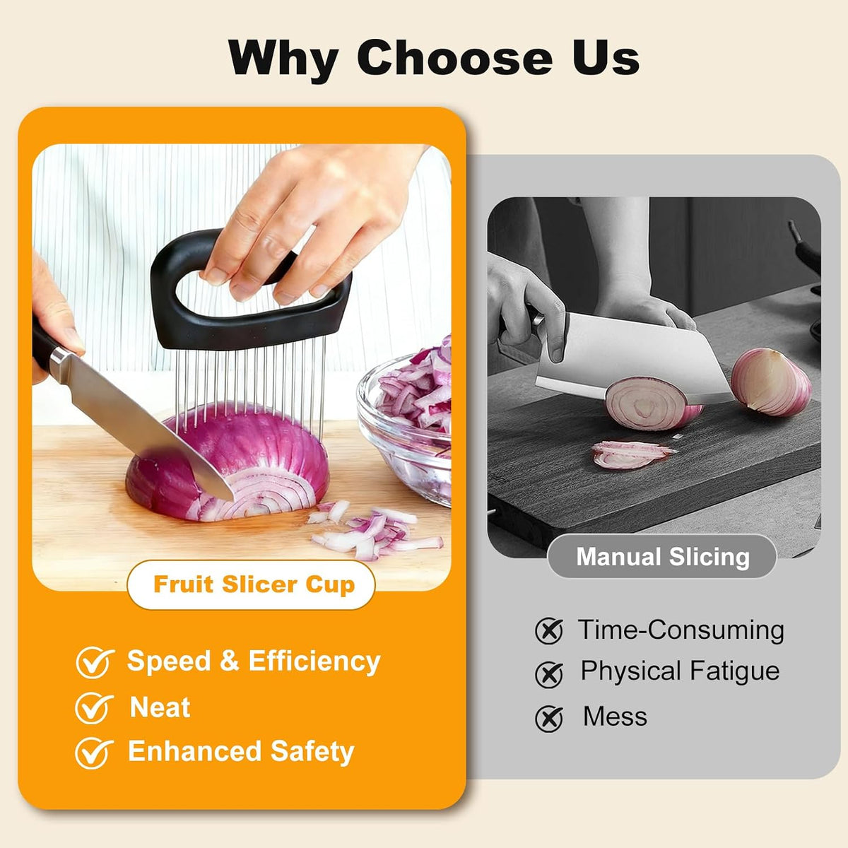 Onion Holder for Slicing Meat Tenderizer