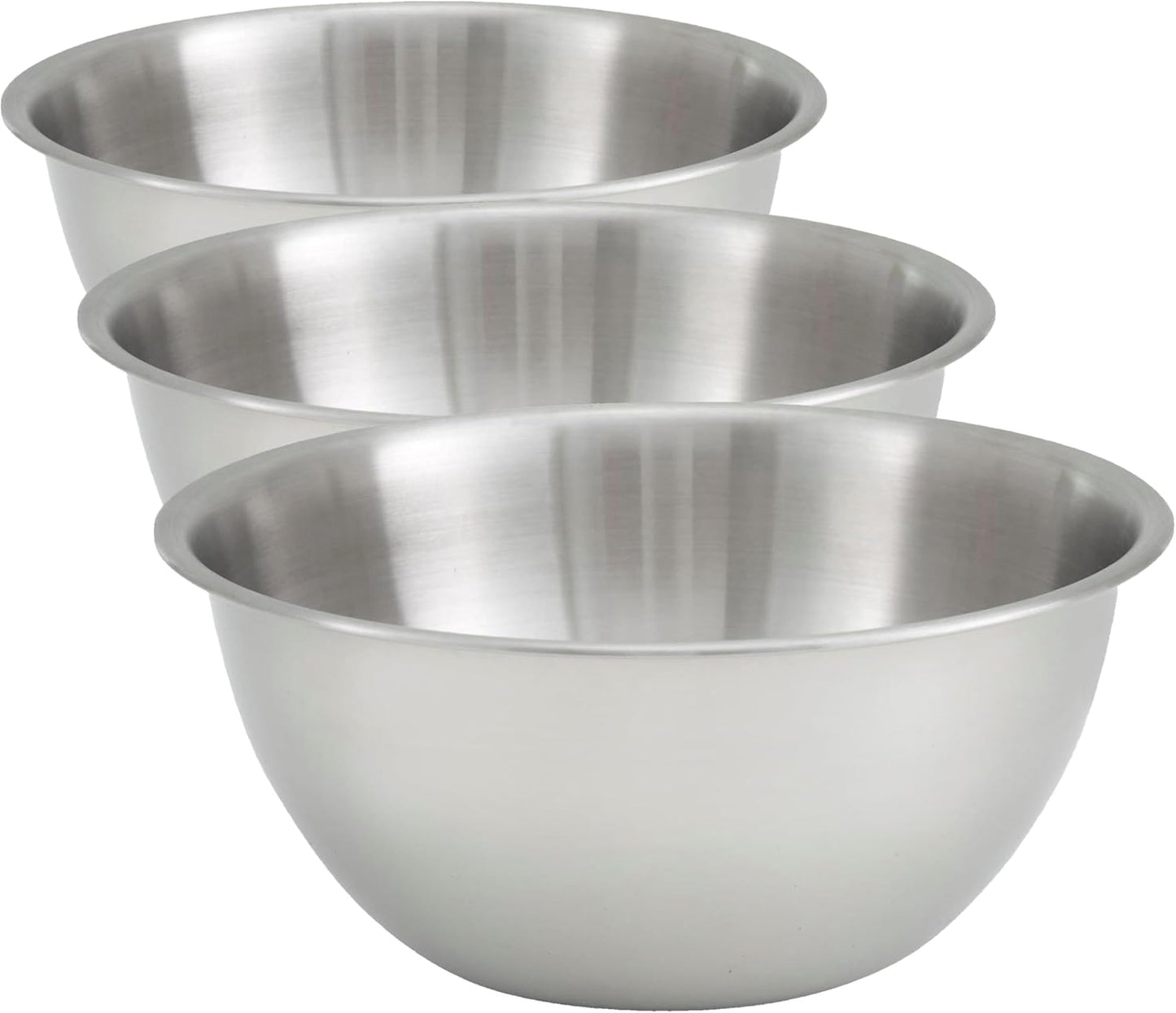 Winco 8 Quart Heavy-Duty Stainless Steel Mixing Bowl with Non-Slip Base