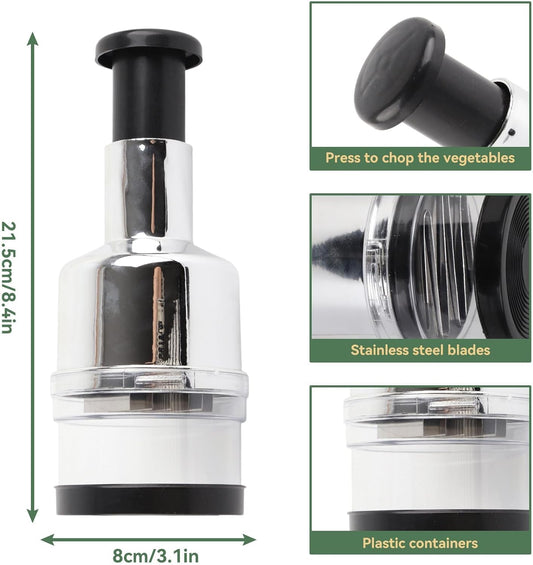 Chopper, Hand Food Chopper,Manual Hand Vegetable Dicer Onion Chopper Vegetable Slicer Garlic Mincer Handheld Food Chopper Versatile Food Dicer for Veggies