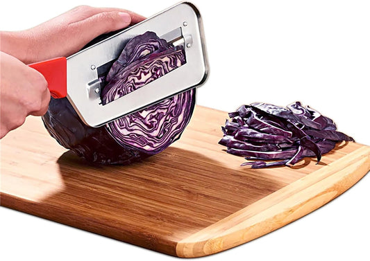 (2 Pack) Cabbage Shredder for Coleslaw,Stainless Steel Cabbage Slicer Shredder,Kitchen Lettuce Knife (Black and Red)