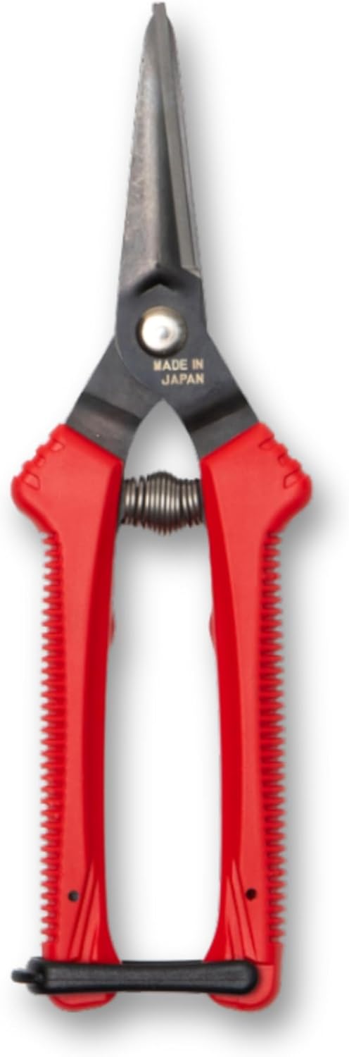 Saboten SD-8 Japanese Micro Tip Harvesting Snips, Ultra-Light 2.3 oz (65g) Pruning Scissors for Herbs, Flowers & Vegetables, HRC60 Blade Steel, Spring Action + Safety Lock, Made in Japan