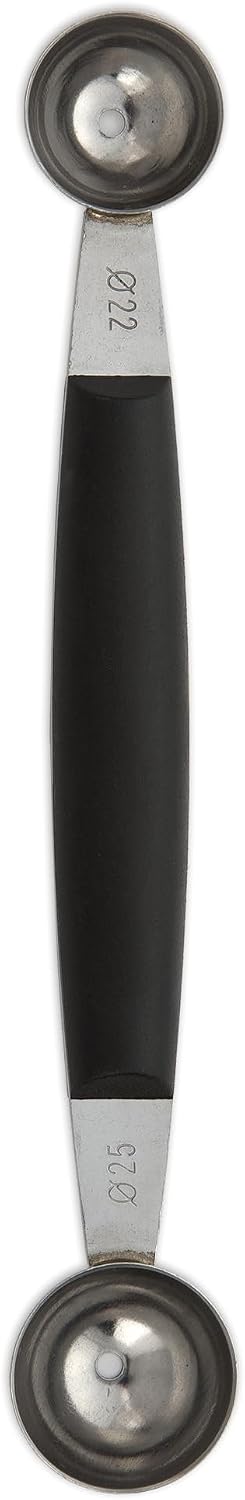 Professional Gadgets - Doble Melon Baller - 1" Stainless Steel - Polypropylene Black Handle - Perfect for Melons and More - 7'' Serie, Your Ultimate Kitchen Companion!