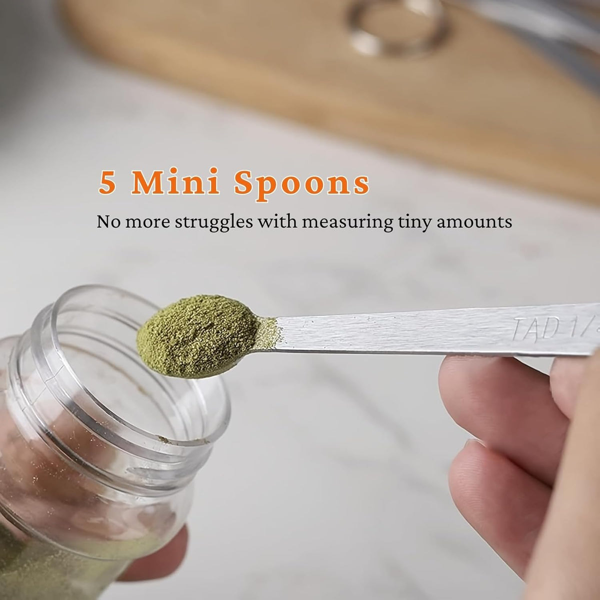 21 Pieces Measuring Cups and Spoons Set - Includes 7 Stainless Steel Measuring Cups, 8 Rectangular & 5 Mini Measuring Spoons with Leveler Fits Spice Jars, Ideal for Dry and Liquid Ingredients