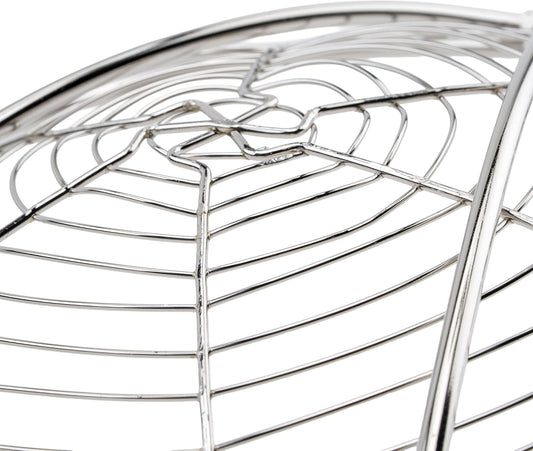 Round Spiral Skimmer, 9-Inch, Nickel