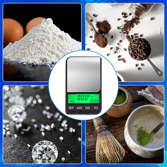 Digital Pocket Scale AC Series 1200g x 0.1g | High Precision 0.1g Accuracy Mini Gram Scale for Kitchen, Lab, Jewelry, Coin Scale, Small Digital Gram Scale Portable Travel Scale