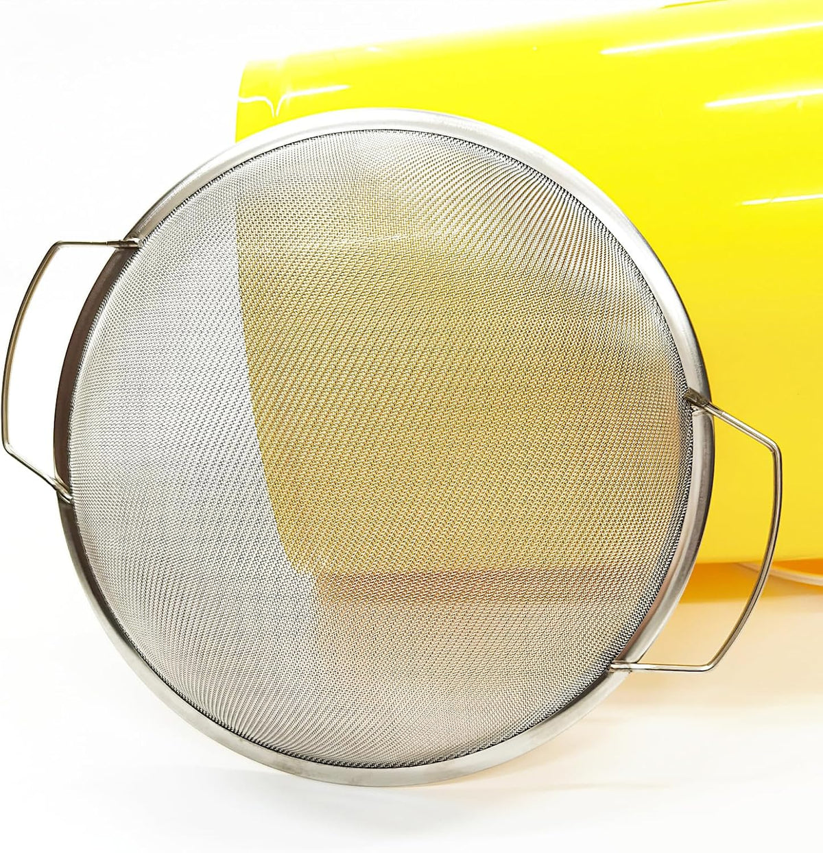 2 Pack Stainless Steel 60 Mesh Paint Strainer Fits Nicely Over a 5 Gallon Bucket and Filters Out Particulates from Almost Any Liquid, Easy to Use and Clean