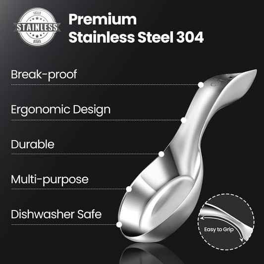 Spoon Rest for Stove Top, Stainless Steel Break-Proof Design