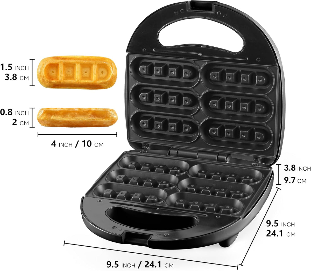 Electric Empanada Maker Machine with Press Mold, Large Dumpling Maker, Pierogi Maker Press Machine, Make 4 Psc of 6 Inches Large Empanadas, Jamaican Beef Patties,Calzones, Pocket Pies