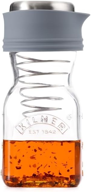 Salad Dressing Maker Set 0.5L Bottle Create Serve Store Homemade Dressings Vinaigrettes & Sauces | Dishwasher Safe | Includes Recipe Booklet & One-Piece Lid for Fridge Storage