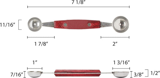 Excellante Deluxe Stainless Steel Melon Baller with Wood Handle