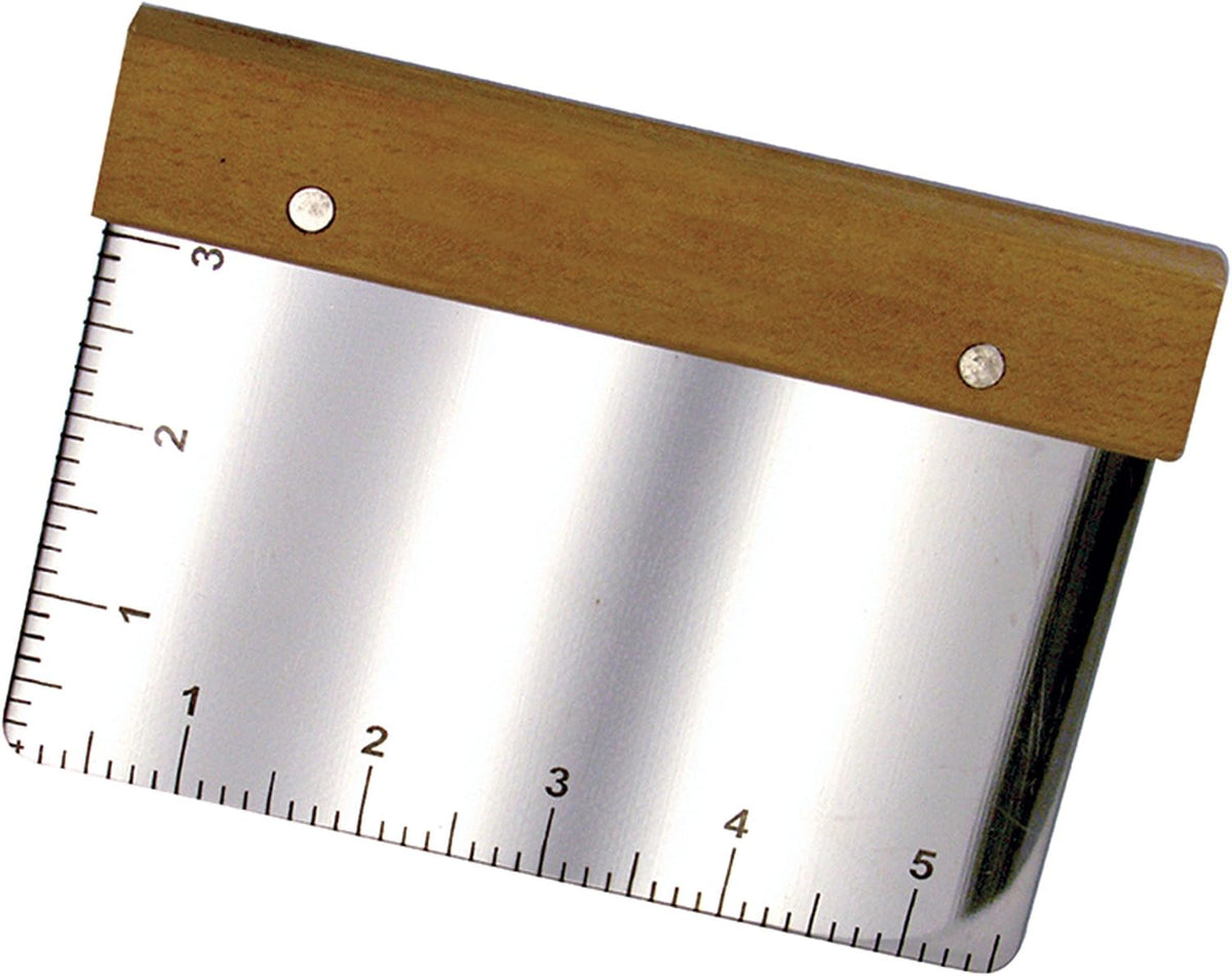 Fox Run Dough and Bowl Scraper, Curved, White