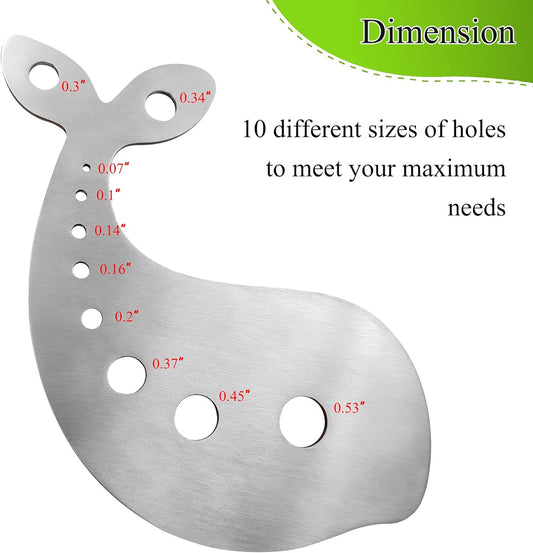 Stainless Steel Herb Stripper, 10-Hole Leaf Stripper Tool, 1 PC