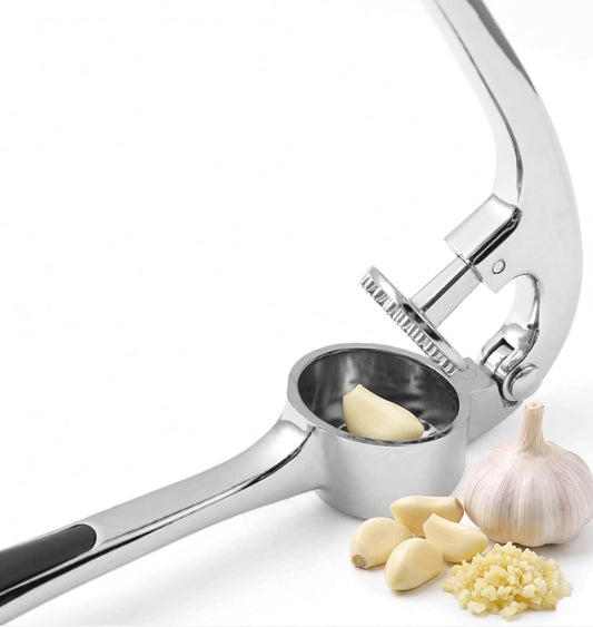 Heavy Duty Zinc Alloy Garlic Press, Easy Clean Mincer for Ginger