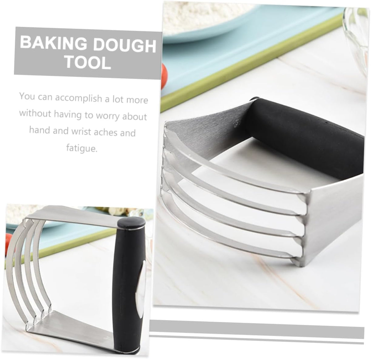 Stainless Steel Pastry Dough Scraper for Baking Flour Mixing