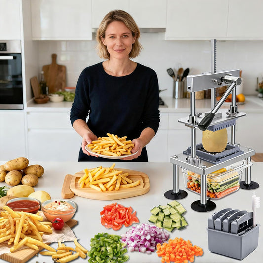Goldtree French Fry Cutter for Potatoes Onion Food Fruit Vegetable Chopper | Stainless Steel Structure Cutter, Food Onion Dicer for Tomatoes Fruit, Labor-saving, Time-saving, Safe, Sturdy
