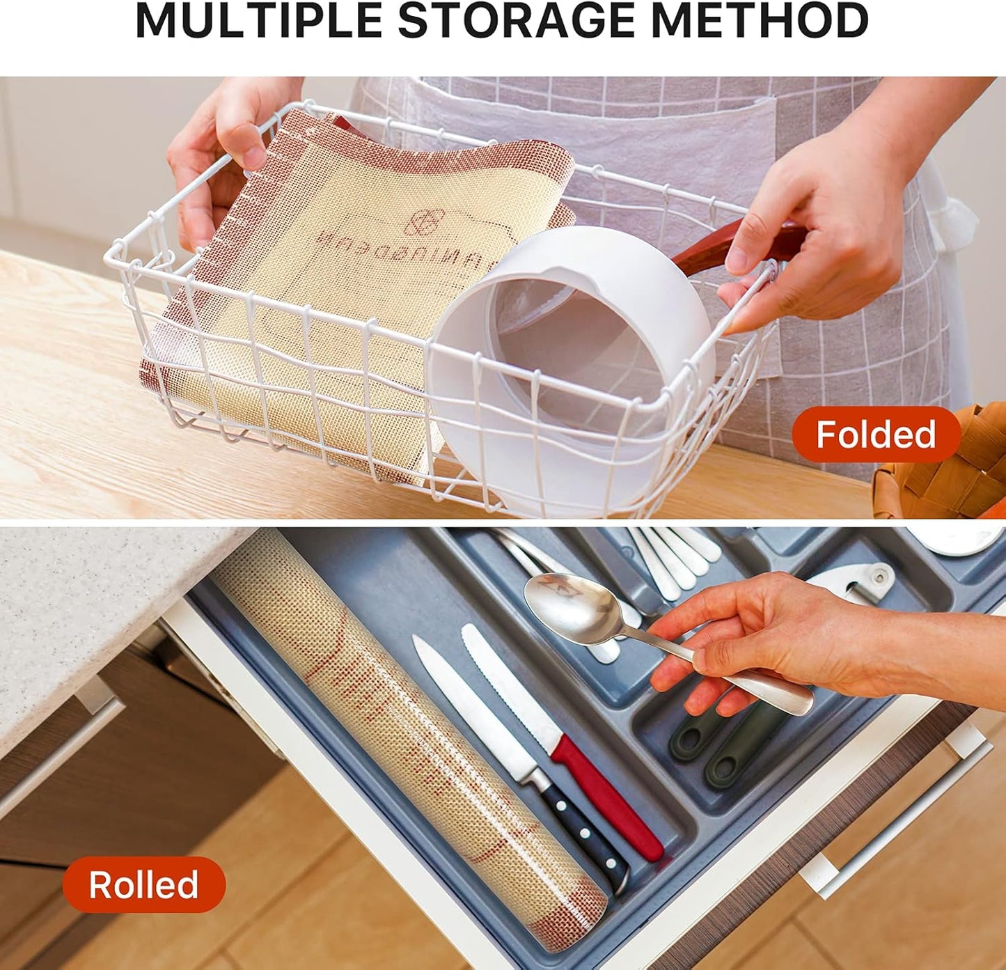 Silicone Baking Mat - Upgrade Mom Theme 26x16 Inch Extra Thick Pastry Mat with Measurements, Non-Slip and Reusable, Kneading Dough Mat for Kitchen Counter, Bread, Cookies, Pizza, Pasta