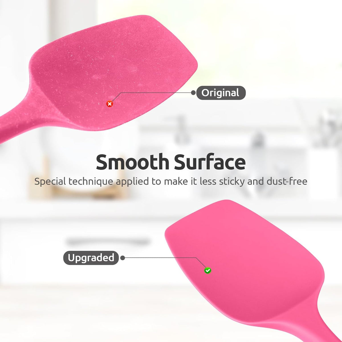 Silicone Large Spatula, 600ºF High Temp Scraper, 11.38in, Aqua Sky | Food Grade Heat Resistant Silicon, Seamless Flexible Plastic Spatula Kitchen Use, Rubber Scraper for Baking Cooking Mixing