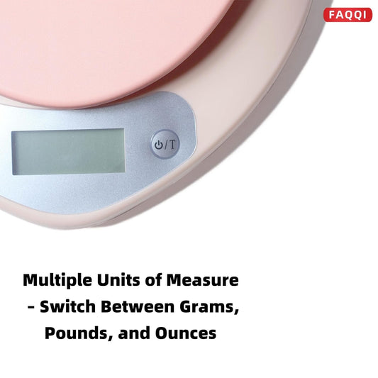 Cute Kitchen Scale, Digital Food Scale with LCD Display, Pink | Heart-Shaped Design, 11 lb (5 kg) Capacity, 0.03 oz (1 g) Precision, Tare Function, For Baking And Cooking