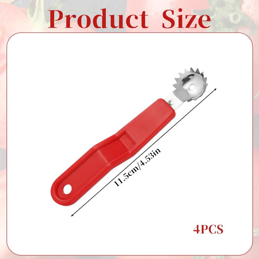 4Pcs Strawberry Huller, Stainless Steel Tomato Corer, Strawberry Huller Stem Remover Corer Tool Kitchen, Canning Supplies for Fruit and Vegetable