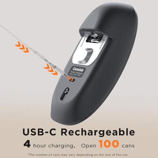 Ultrablade SE Electric Can Opener, USB-C Rechargeable, Smooth Edge | Cordless Automatic Can Opener for Kitchen for Seniors with Arthritis, Battery Powered Handheld, for Small or Large Cans,Black
