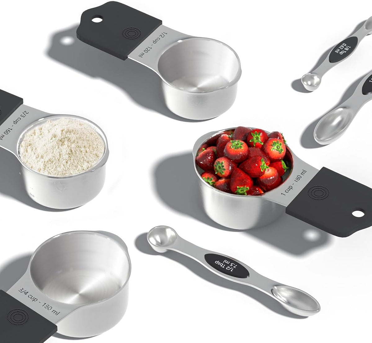 16 Pieces Magnetic Measuring Cups & Spoons Set