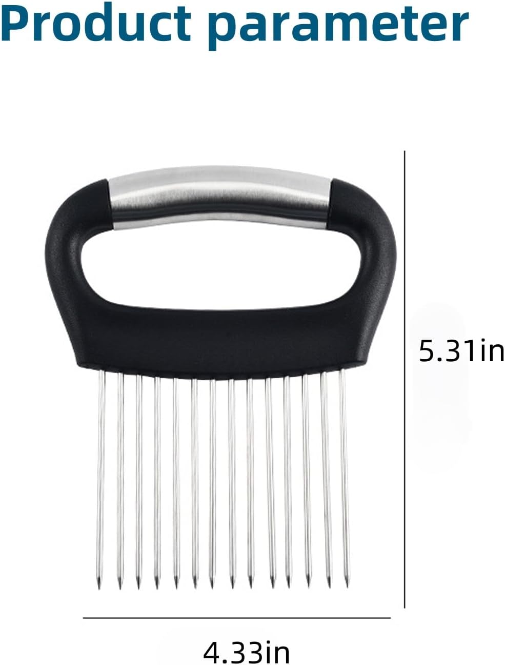Extra Large Stainless Steel Onion Holder Slicer for Veggies Fruits Meat